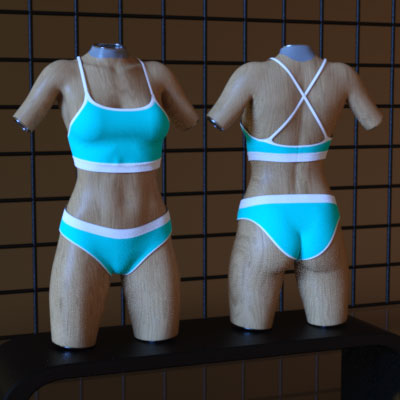 3DL Sporty Swim For Genesis 8 Females